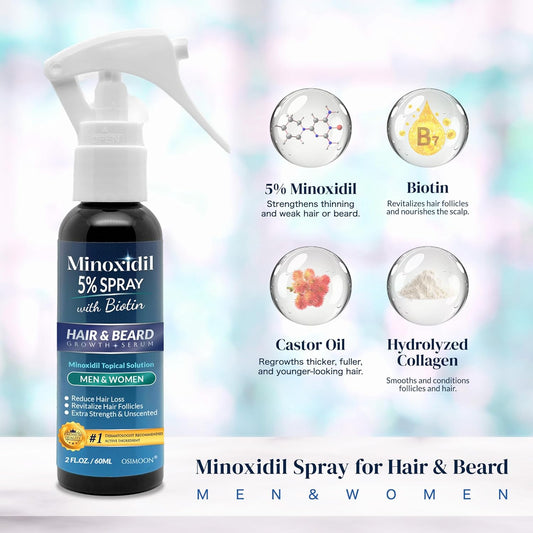 OSIMOON Minoxidil Spray With Biotin Hair Growth Serum