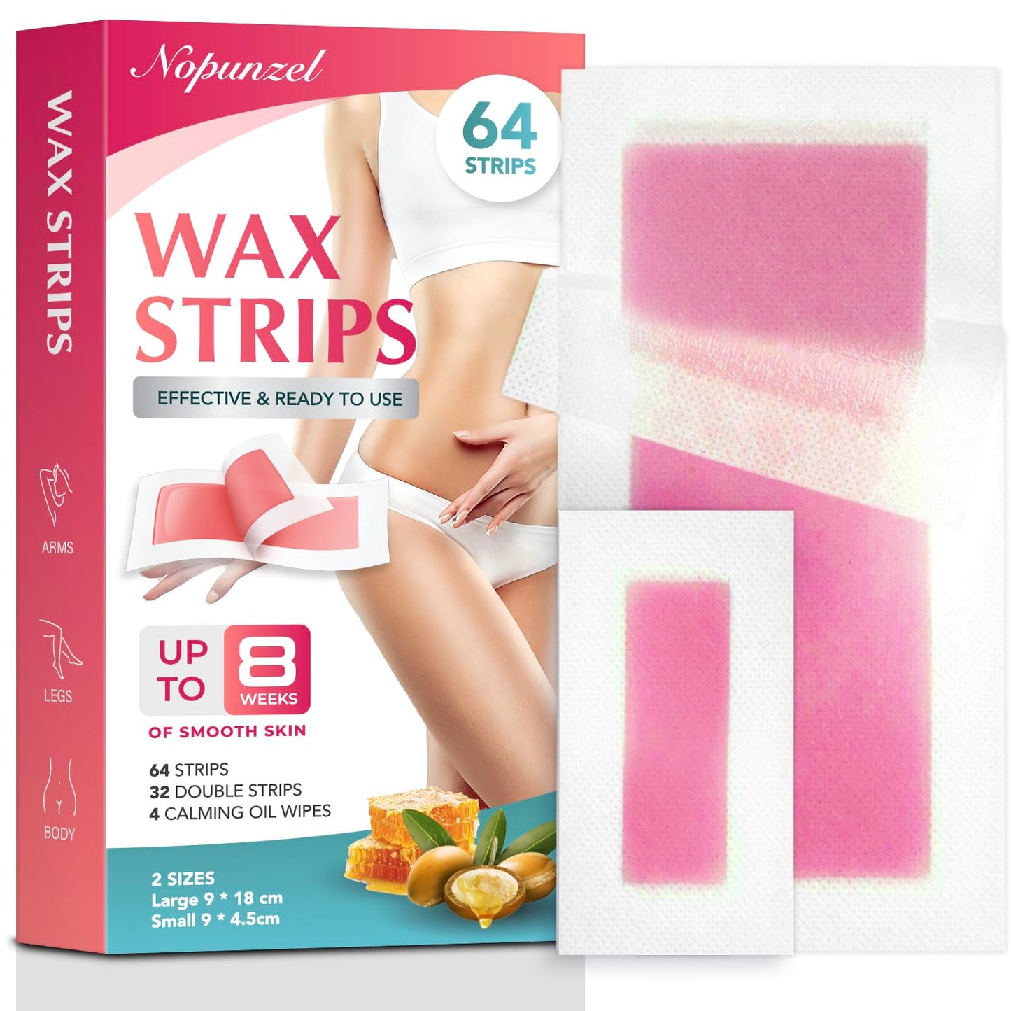 NOPUNZEL 64 Waxing Strips