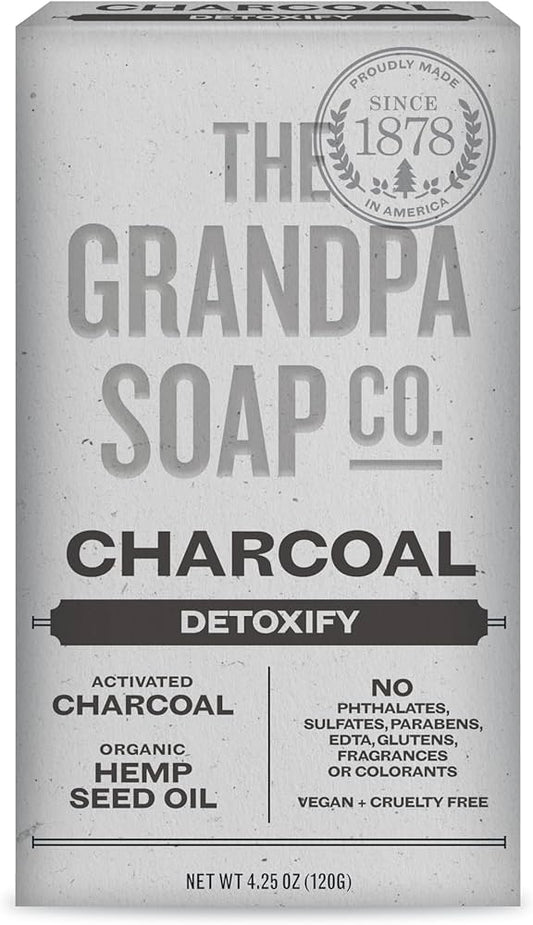 The Grandpa Soap Co. - Charcoal Soap Travel Size, 1 ct (Cleansing and Detoxifying)