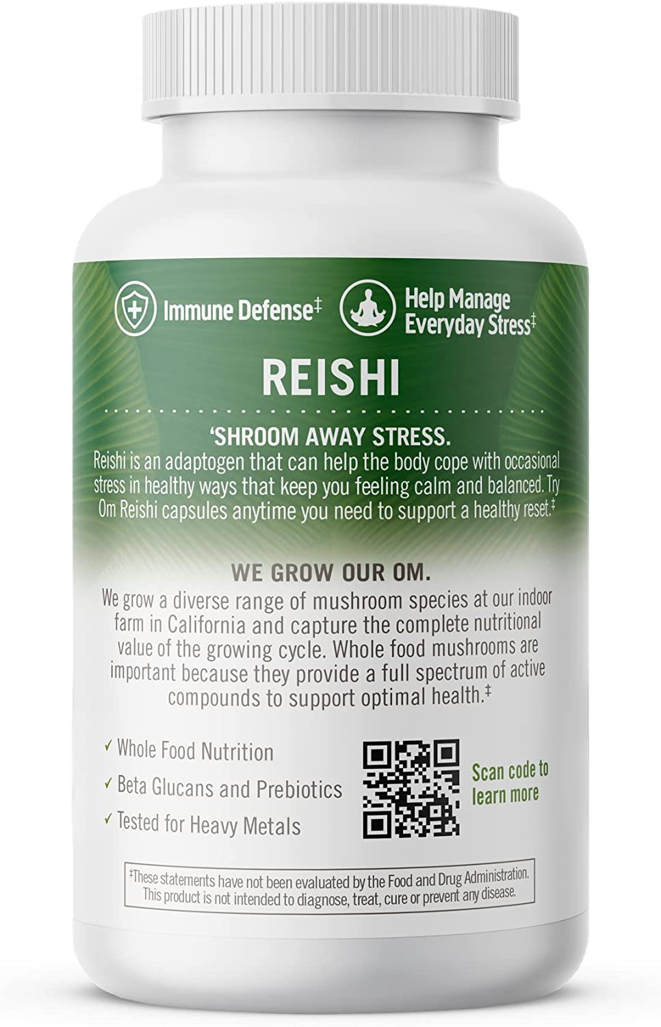 Om Mushroom Superfood Reishi Capsules, 90 Count