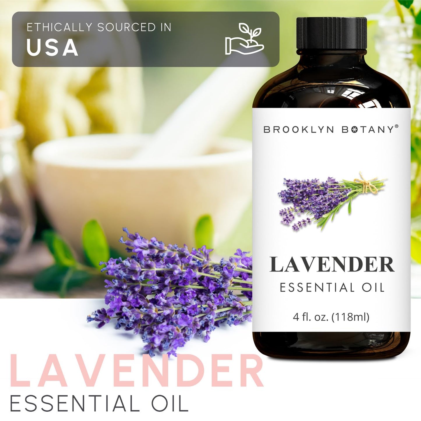 Lavender Essential Oil - Huge 4 Fl Oz - 100% Pure and Natural - Premium Grade