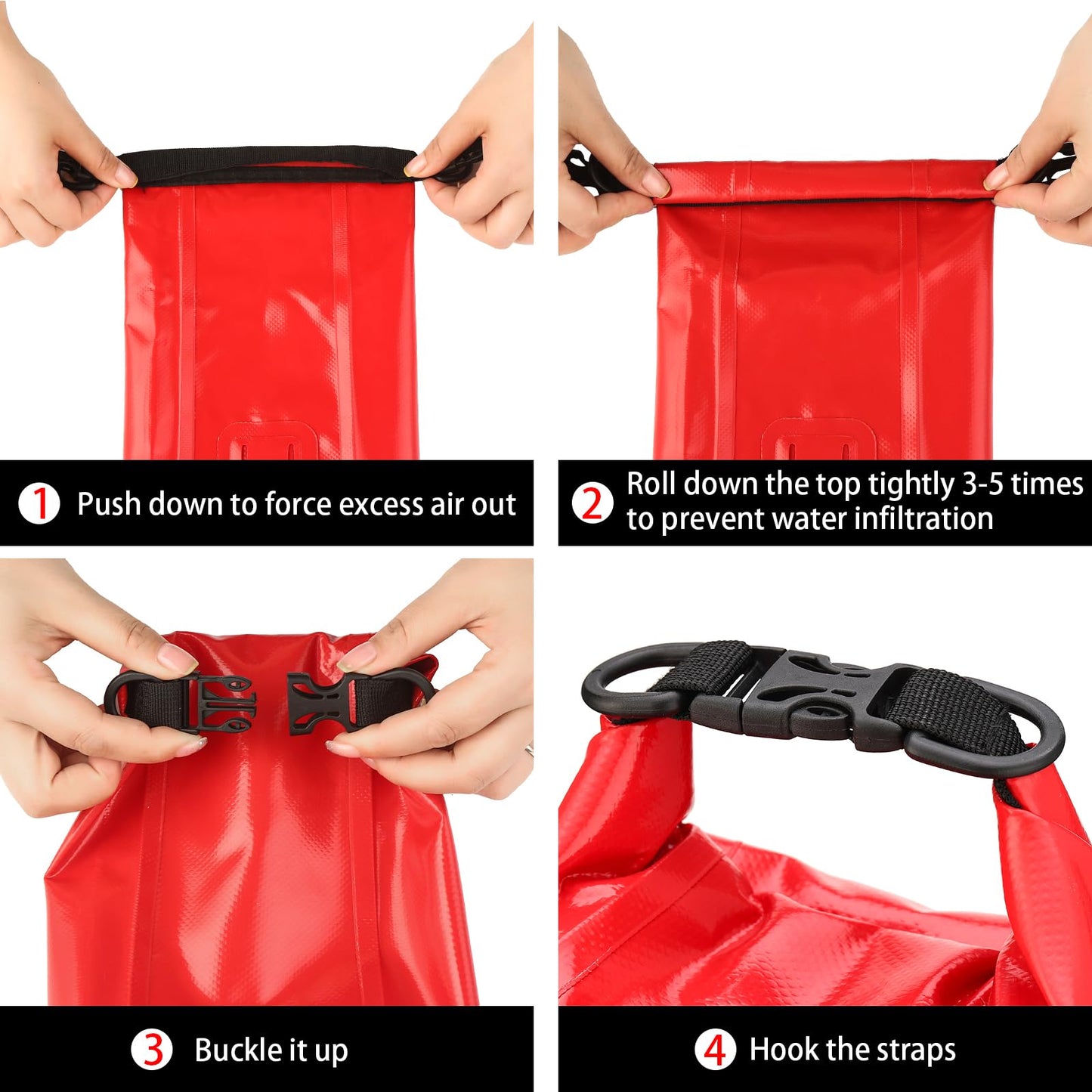 Waterproof First Aid Kit Roll Top Boat Emergency Kit with Waterproof ContentsRED