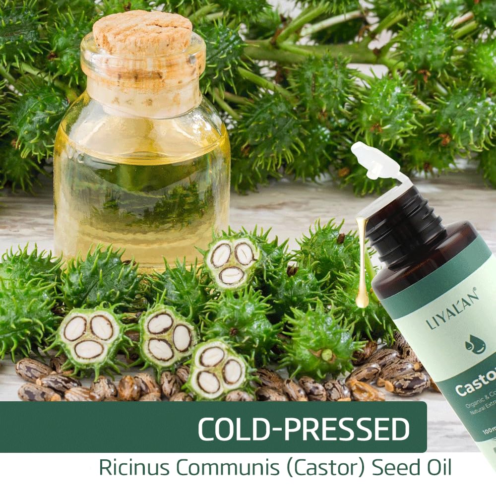 LIYALAN Organic Castor Oil Skin & Hair Repair