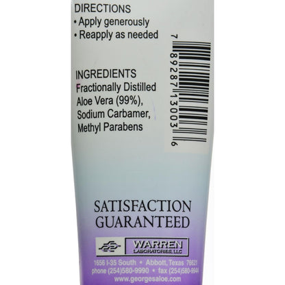 George's Aloe Vera Gel (3 Oz.) - Soothing Relief for Sunburn, Bites & More
