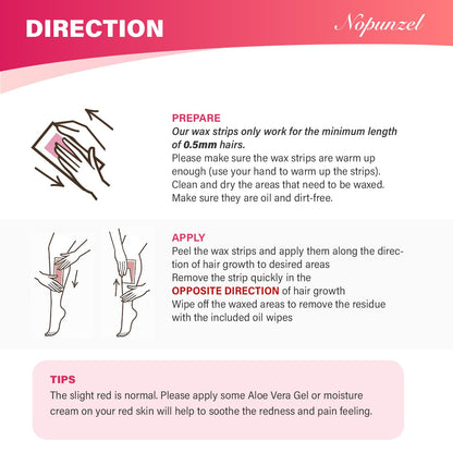 NOPUNZEL 64 Waxing Strips