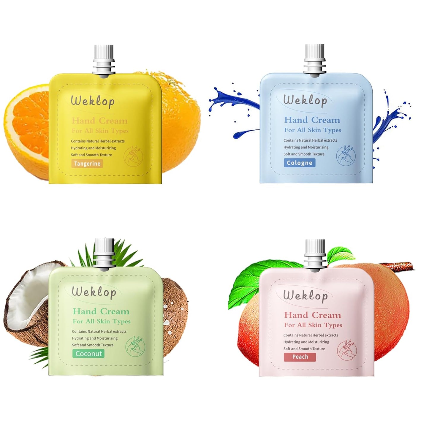 WEKLOP Natural Moisturizing Travel Size Hand Cream