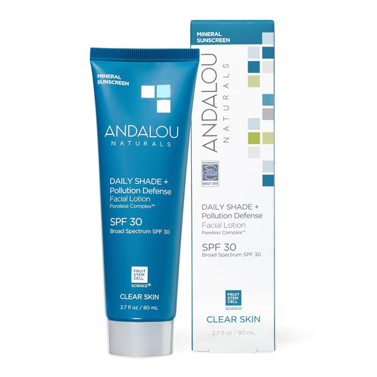 Andalou Naturals - Facial Lotion Pollution Defense SPF30, 2.7 fl oz - Daily Sun Protection
