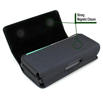 aubaddy Dual Phone Holster Pouch Case for 2 Phones, Double Decker Belt Clip Case for All iPhone (16 15 14 13 12 11) Pro Max/Plus, Samsung Galaxy (S23 S22 S21 S20) Ultra/Plus/Fe (Large)