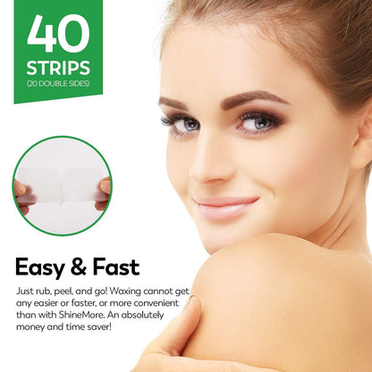 SHINEMORE Facial Wax Strips - 40 strips