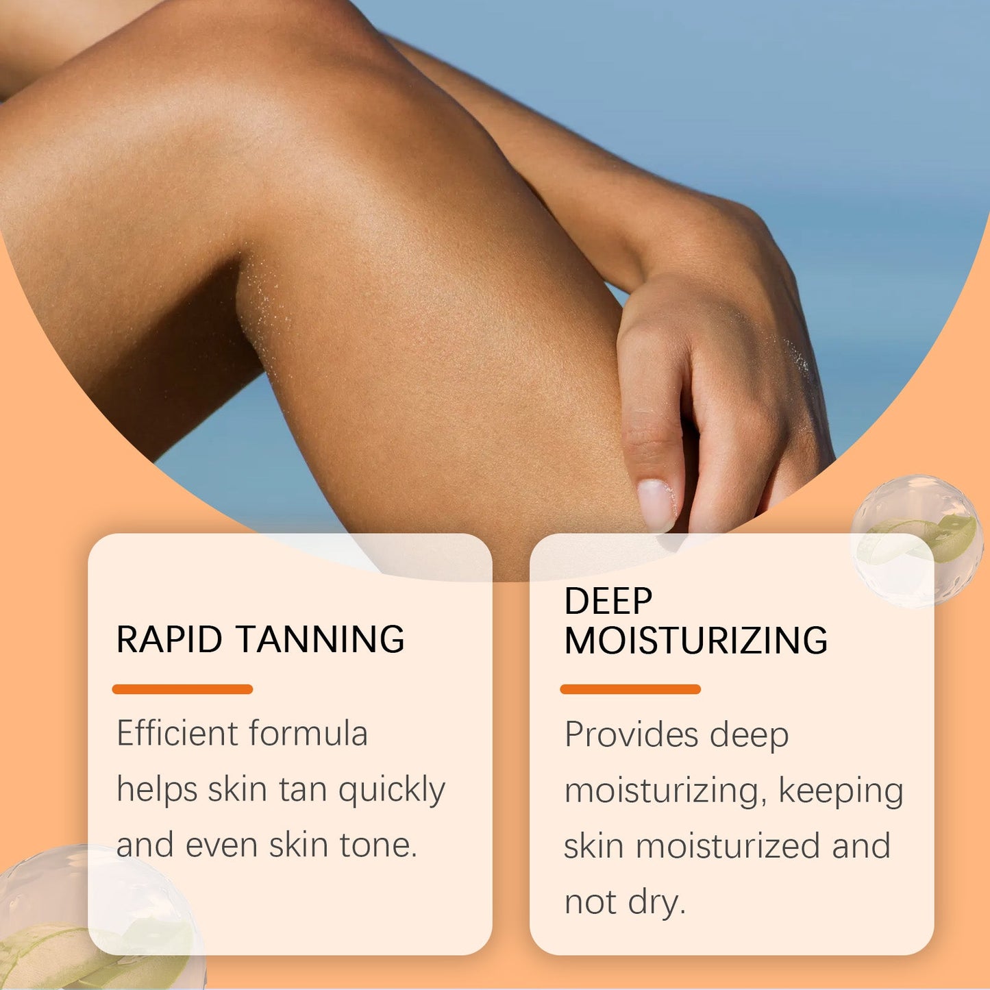 OUHOE Skin Tanning Lotion, Gentle Moisturizing Oil For Summer Outdoor Beach Tan Skin