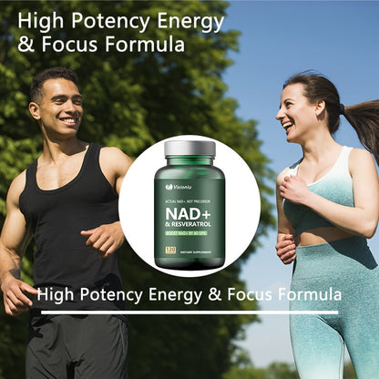 NAD Supplement With Resveratrol -120 Capsules, Anti-Aging Cellular Energy&Repair