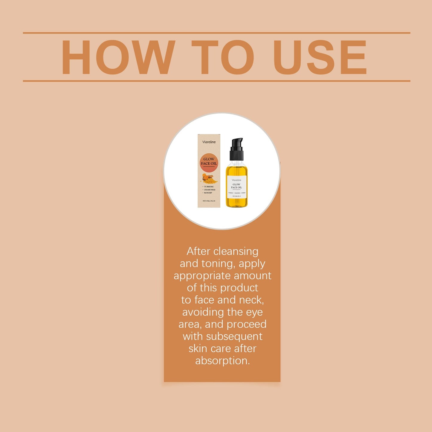Viareline Turmeric Facial Essential Oil Nourishes, Hydrates, Moisturizes And Cares For The Skin Of The Face And Neck