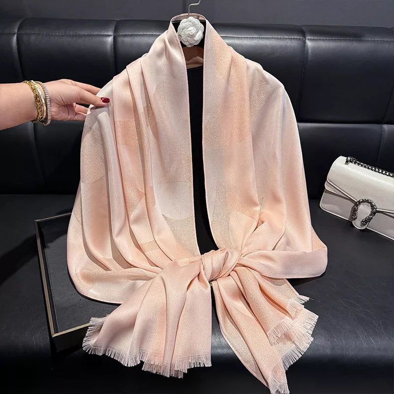 Lightweight Raw Hem Scarf