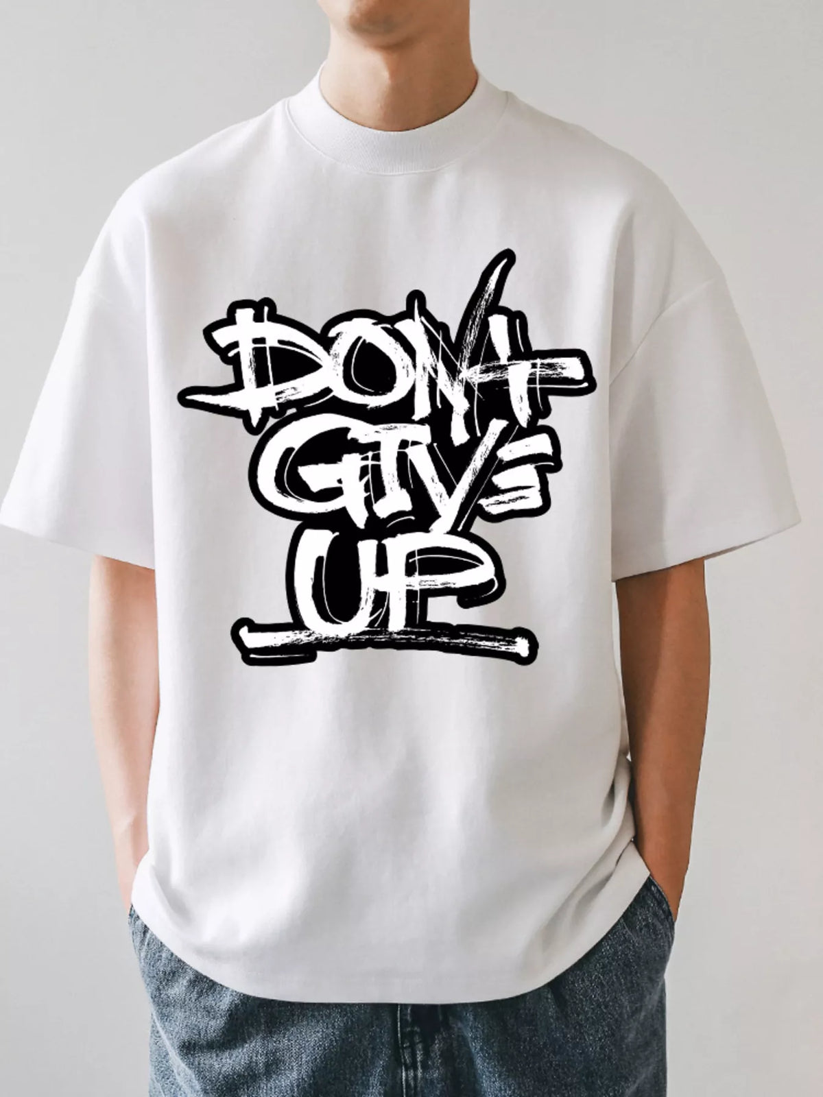 Men's Letter Graphic Crew Neck T-Shirt