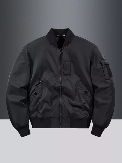 Men's Plus Size Classic Zip Up Bomber Jacket