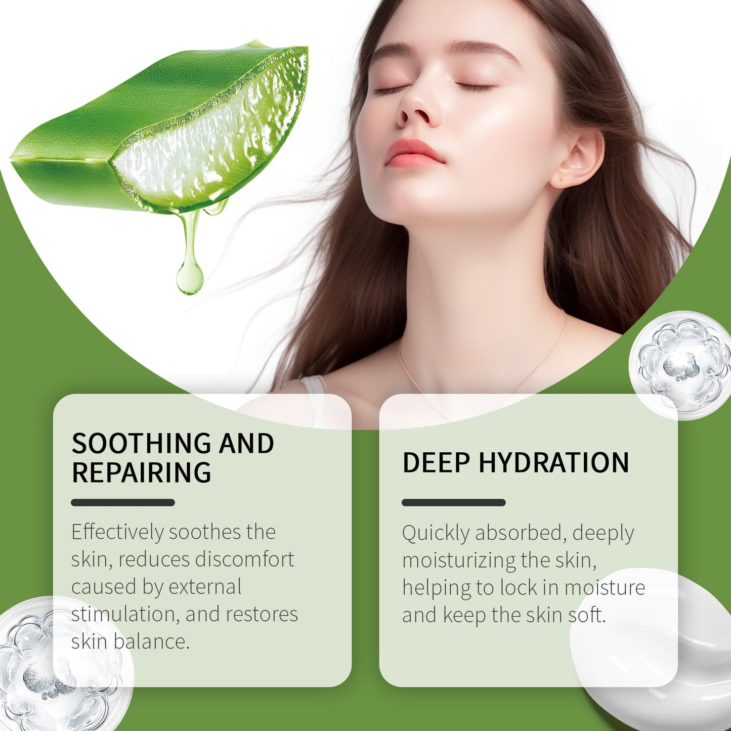 EELHOE Aloe Vera Skin Care Cream, Brightening Facial Skin Gentle Ingredients Soft And Moisturizing Cream