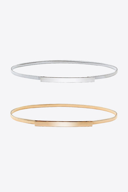 Elastic Iron Skinny Belt