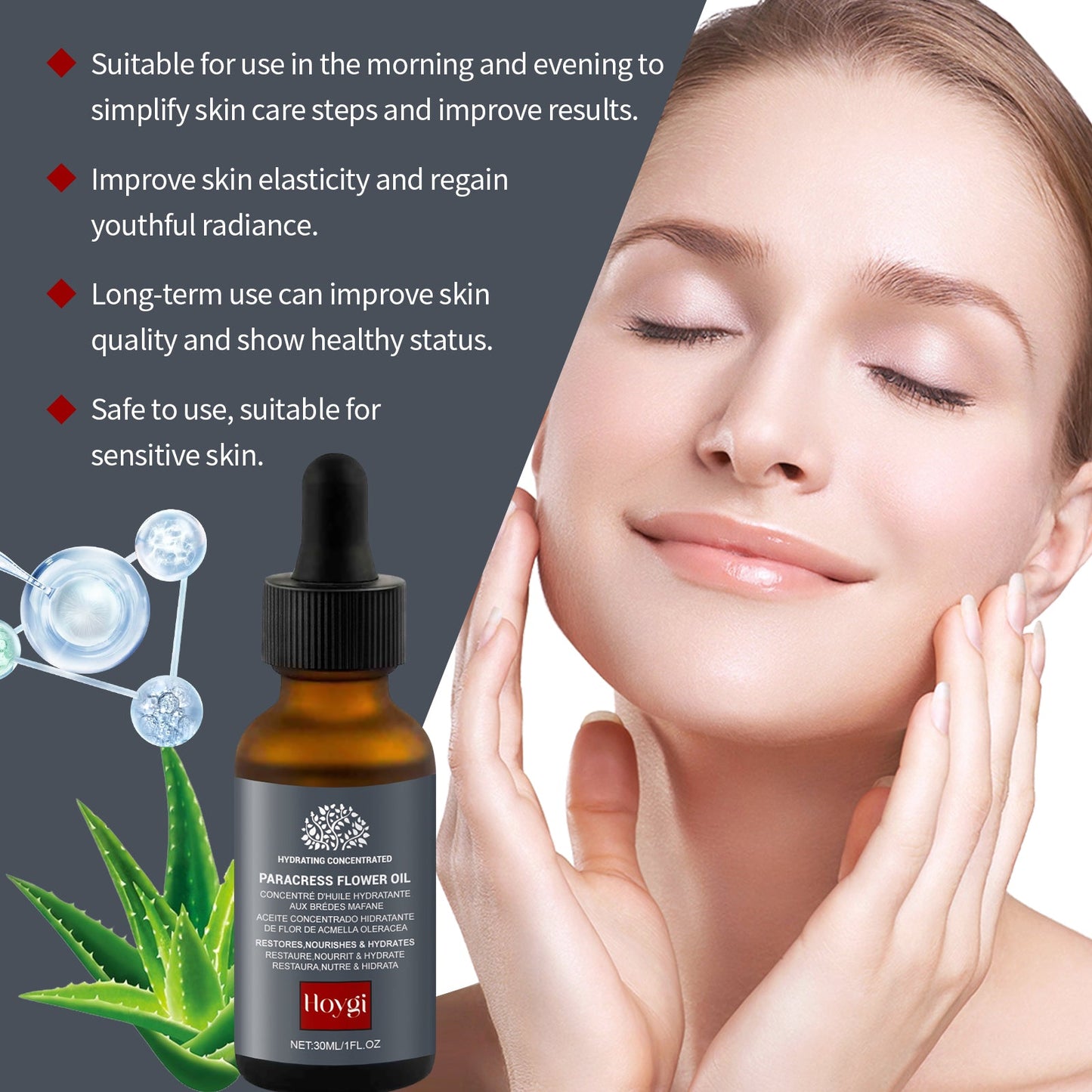 Hoygi Collagen Essence Gently Moisturizes The Facial Skin, Brightening And Radiating A Radiant Glow
