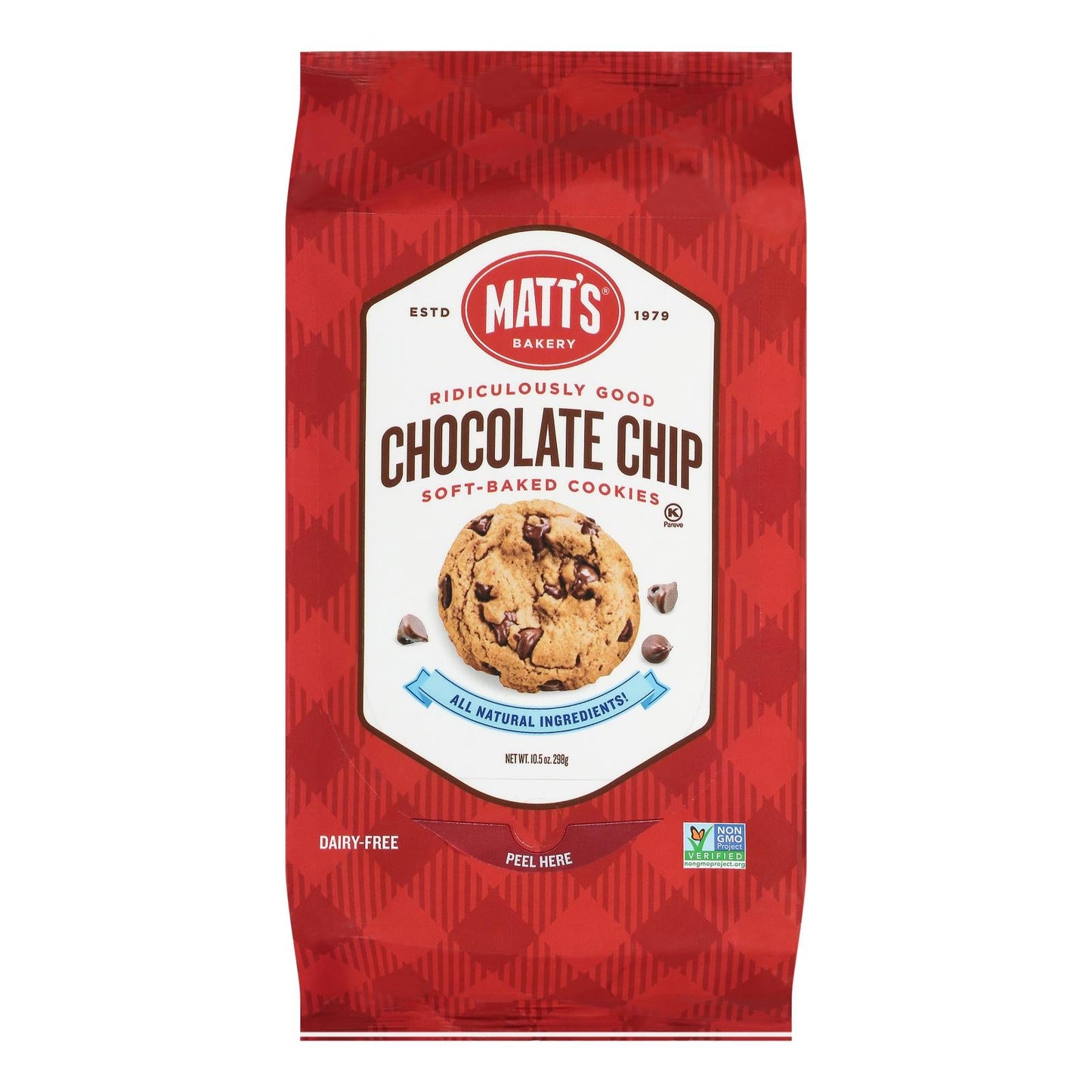 Matt's Cookies Chocolate Chip Cookies, 6-Count 10.5 oz Packs