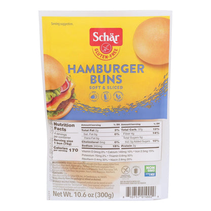 Schar Gluten-Free Hamburger Buns, 4 x 10.6 Oz (16 Buns)