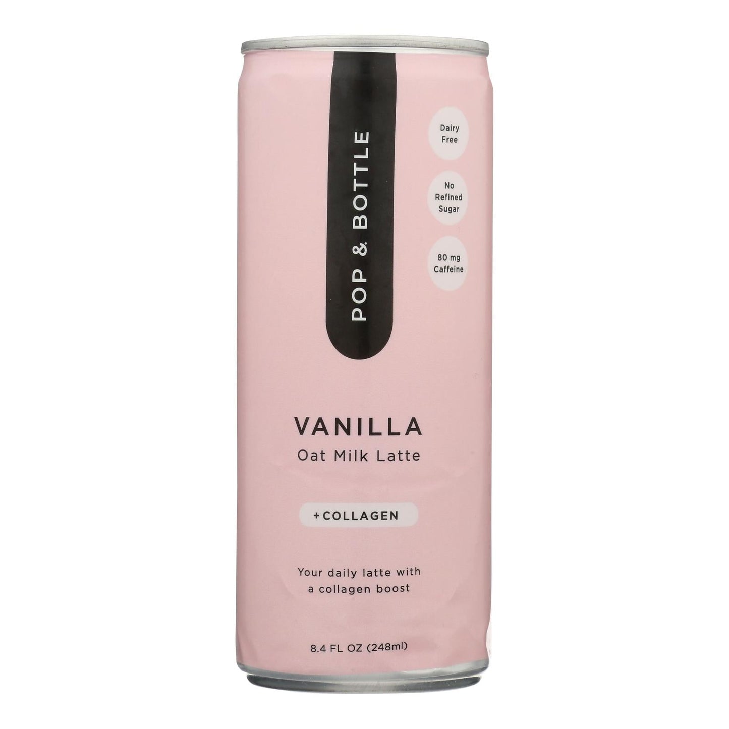 Pop & Bottle Oat Milk Latte Vanilla, Pack of 12 - 8 Oz.