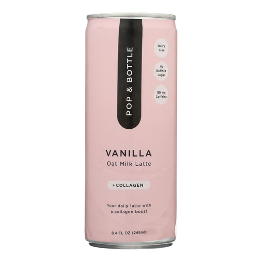 Pop & Bottle Oat Milk Latte Vanilla, Pack of 12 - 8 Oz.