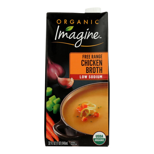 Imagine Foods Chicken Broth Low Sodium (Pack of 6 - 32 Fl Oz)