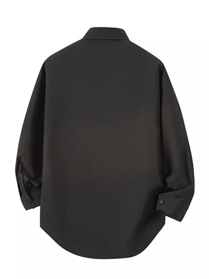 Men's Plus Size Snap Down Long Sleeve Shirt