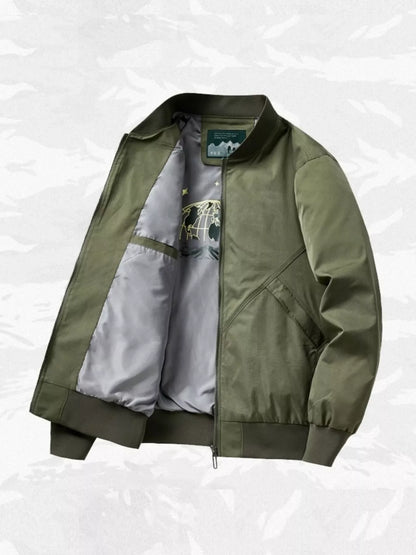 Men's Plus Size Zip Up Long Sleeve Jacket