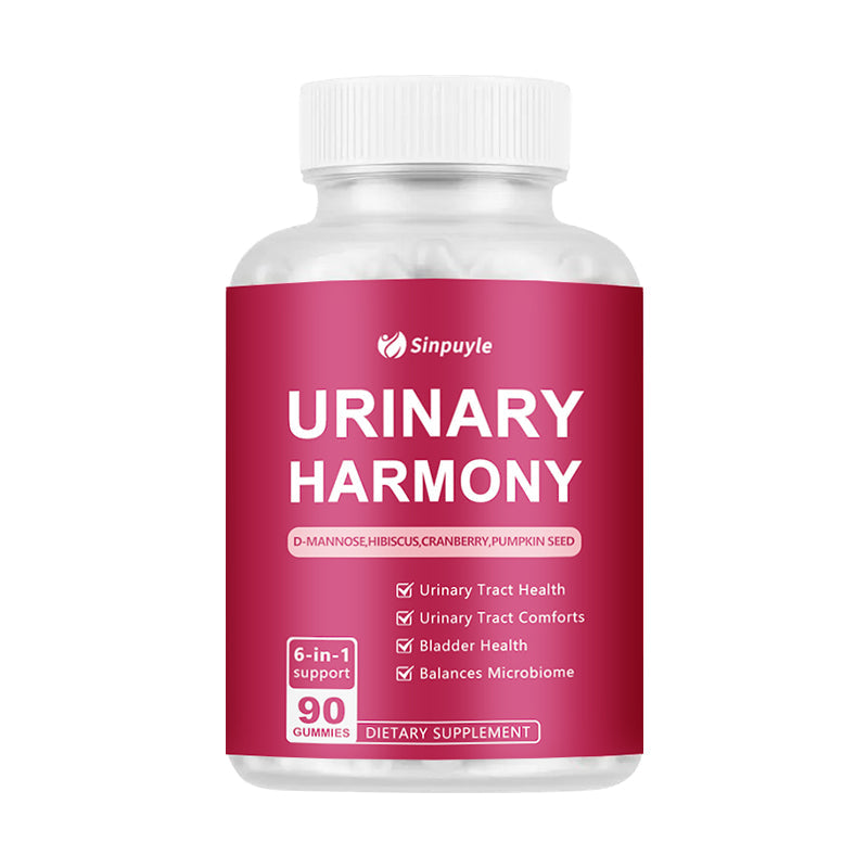 D-Mannose Cranberry Urinary Tract Gummies - 6-in-1 Bladder Health Supplement With Hibiscus & Pumpkin Seed - 90 Urinary Harmony Gummies