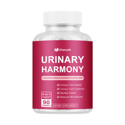 D-Mannose Cranberry Urinary Tract Gummies - 6-in-1 Bladder Health Supplement With Hibiscus & Pumpkin Seed - 90 Urinary Harmony Gummies
