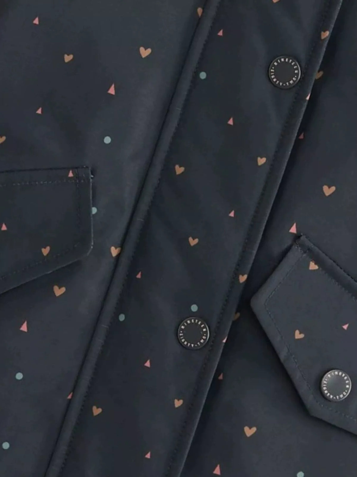 Children's Heart Print Zip Up Jacket