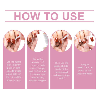 EELHOE Nail Glue Remover Gentle Remover Nail Polish Gel Dissolves Nail Polish Salon Nail Polish Remover