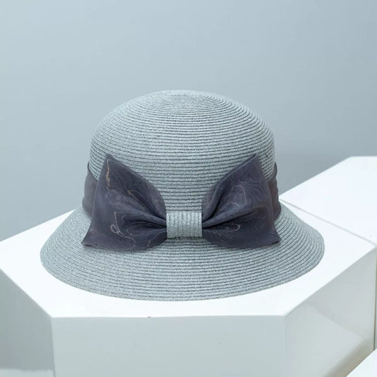 Cloche Hat with Ribbon Bow