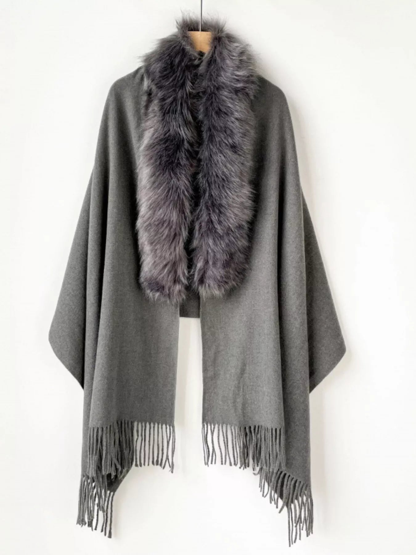 Faux Fur Fringe Scarf Wrap
