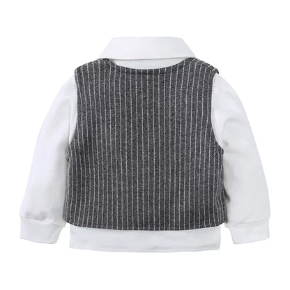 Children's Striped Vest and Pants Suit Set