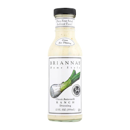 Brianna's Classic Buttermilk Ranch Salad Dressing - 6 x 12 Fl Oz Family Pack