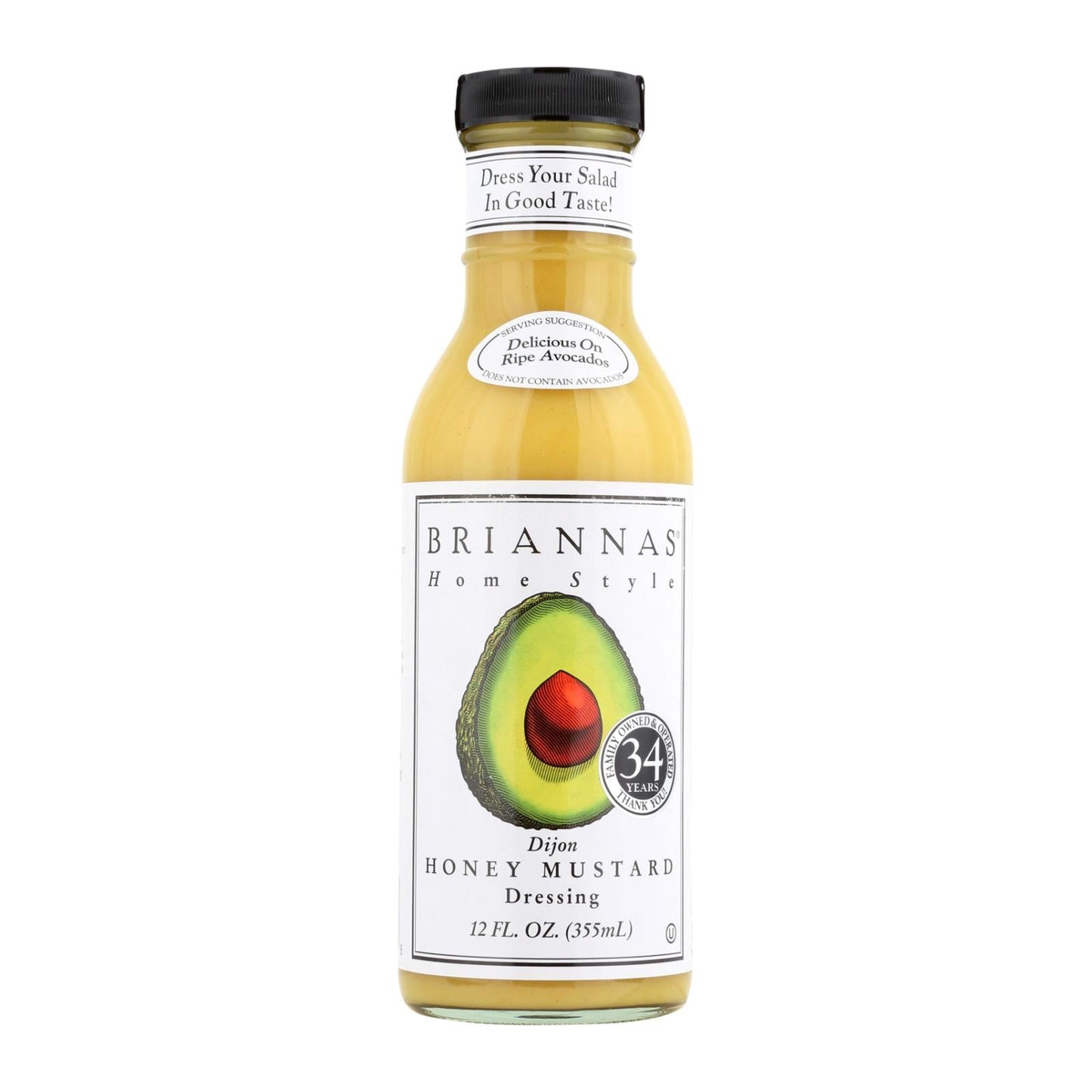 Brianna's Dijon Honey Mustard Salad Dressing - 6 Pack of 12 Fl Oz Bottles