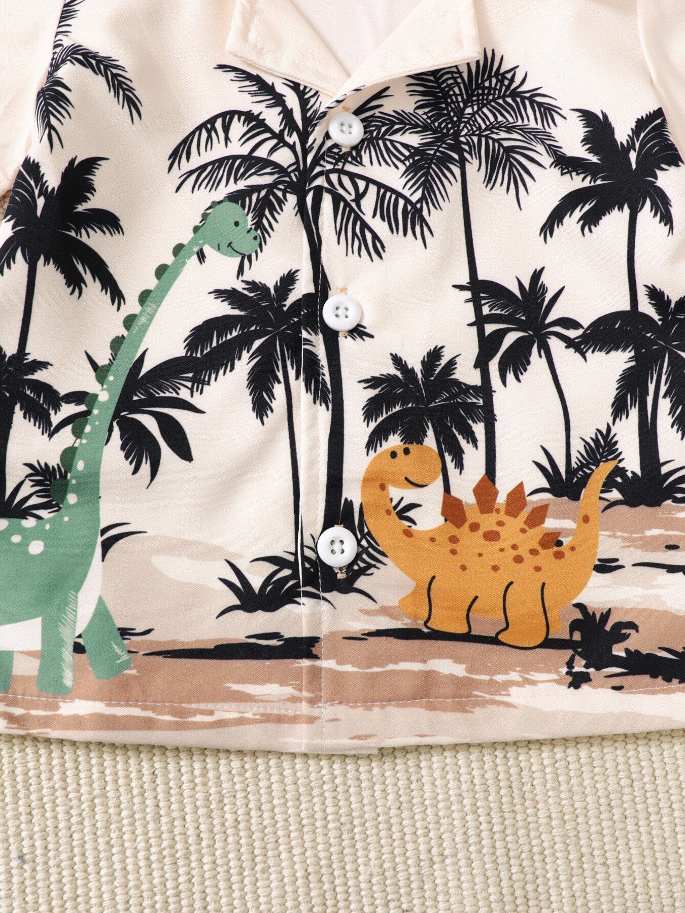 Children's Dinosaur Print Shirt and Shorts Set