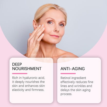 OUHOE Retinol Hydrating Serum, A Delicate And Moisturizing Face Anti-Wrinkle Serum With Retinol Vitamin C