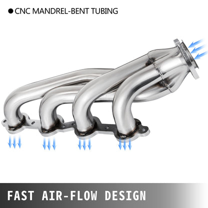 VEVOR Exhaust Header Set 1 Exhaust Turbo Headers, Stainless Steel Exhaust Manifold Headers, Shorty Engine Conversion LS Swap Exhaust Headers For Chevy LS1 LS2 LS3 LS6 LS10 SUV Truck Car