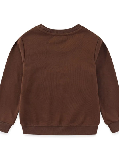 Children's Dinosaur Embroidered Crew Neck Sweatshirt