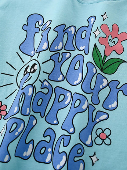 Children's Find Your Happy Place T-Shirt and Shorts Set
