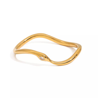 18K Gold-Plated Wave Bracelet