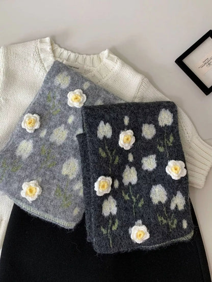 Floral Soft Winter Scarf