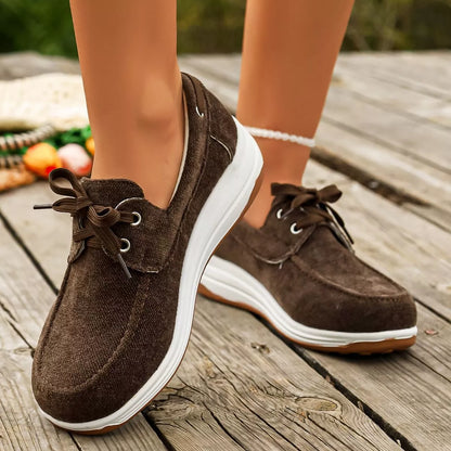Lace Up Round Toe Sneakers