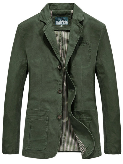 Men's Plus Size Casual Button Up Slim Fit Blazer