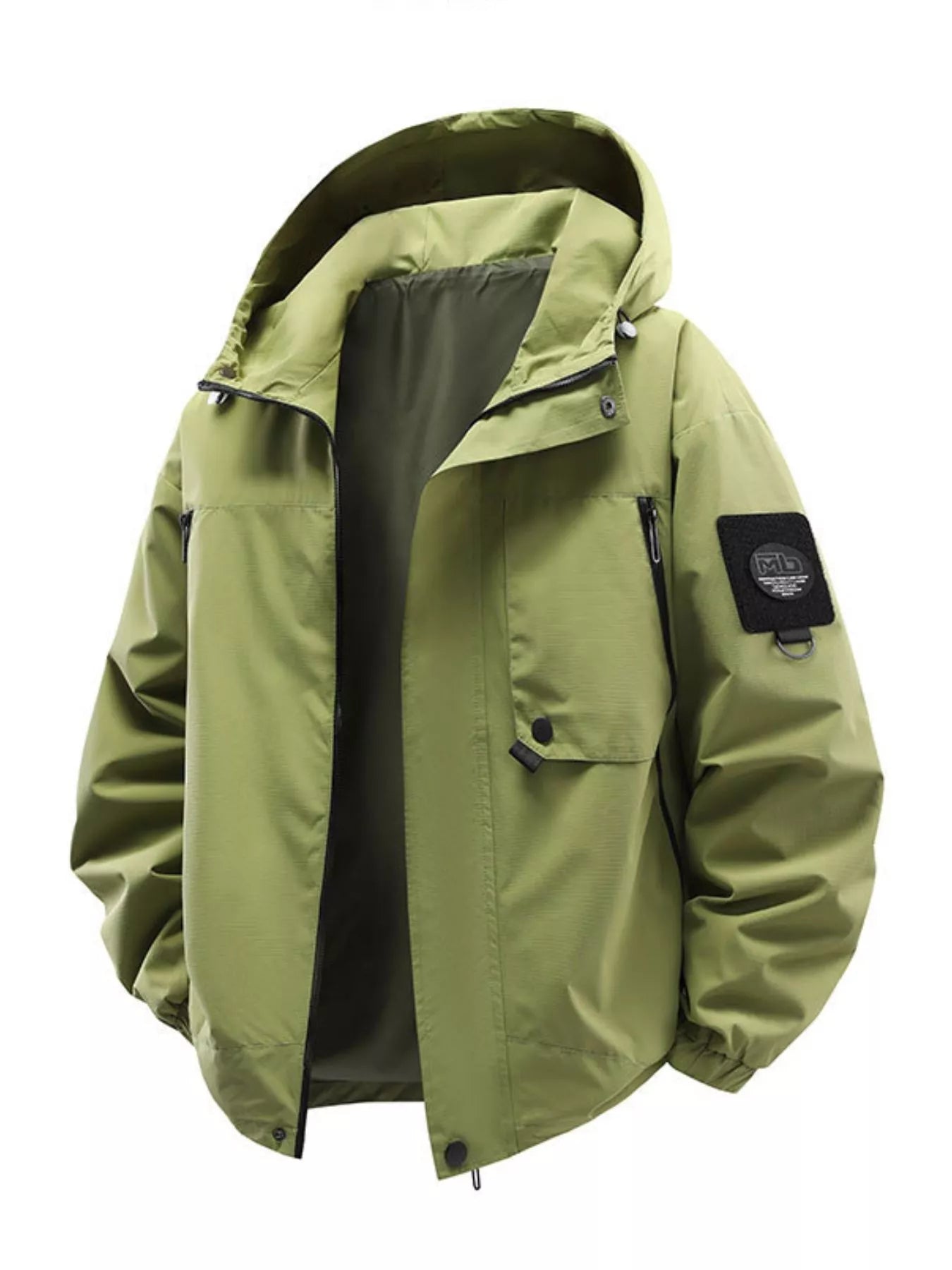Men's Plus Size Hooded Windproof Casual Jacket