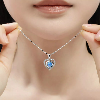 925 Sterling Silver Heart Pendant Necklace