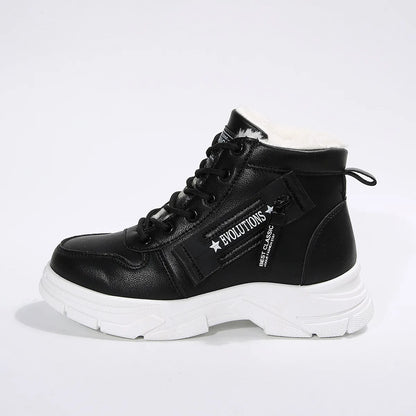 Premium Lace-Up Combat Boots with Fleece Line
